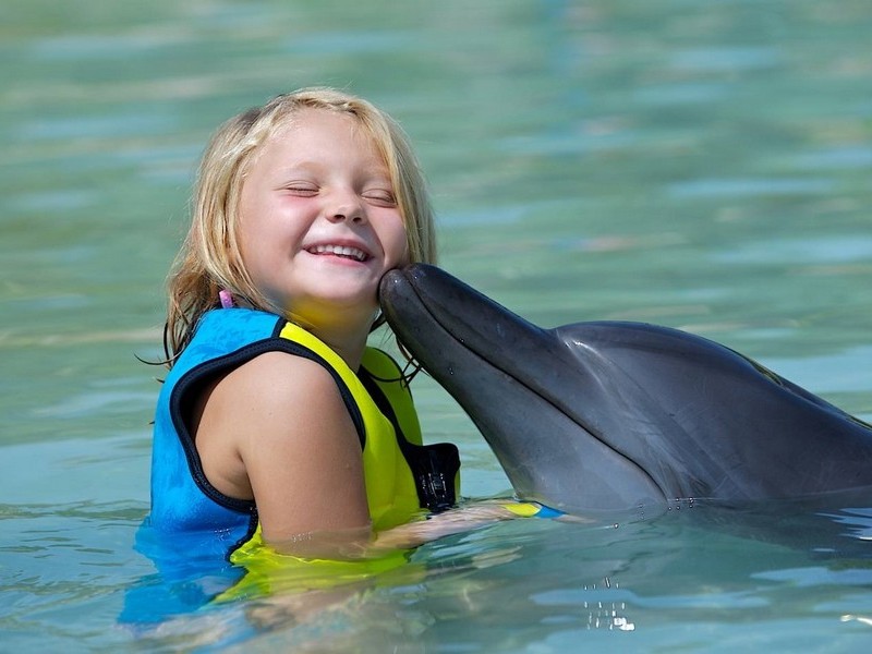 Дети и дельфин